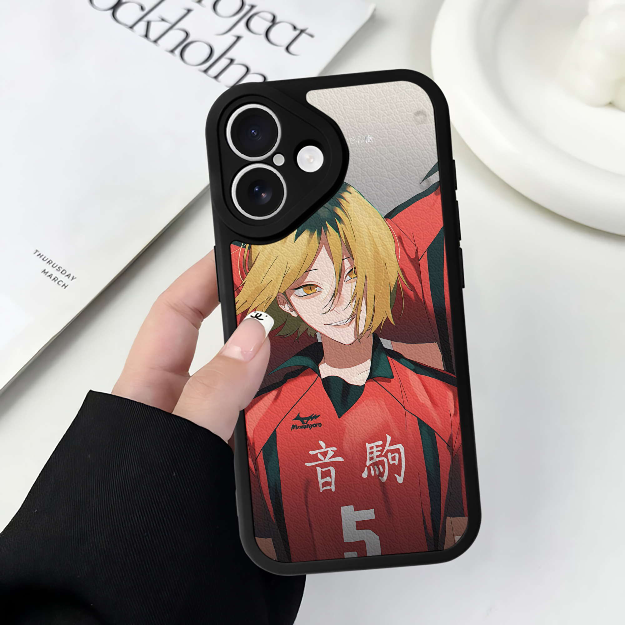 ハイキュー!! Haikyu!! 【iPhone 16シリーズ対応】シリコンスマホケース（レザー調） 材質：シリコン
